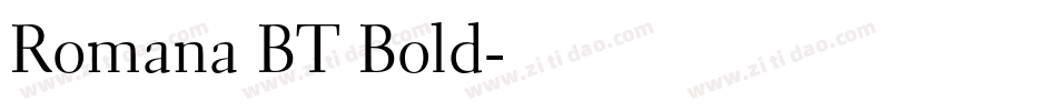 Romana BT Bold字体转换